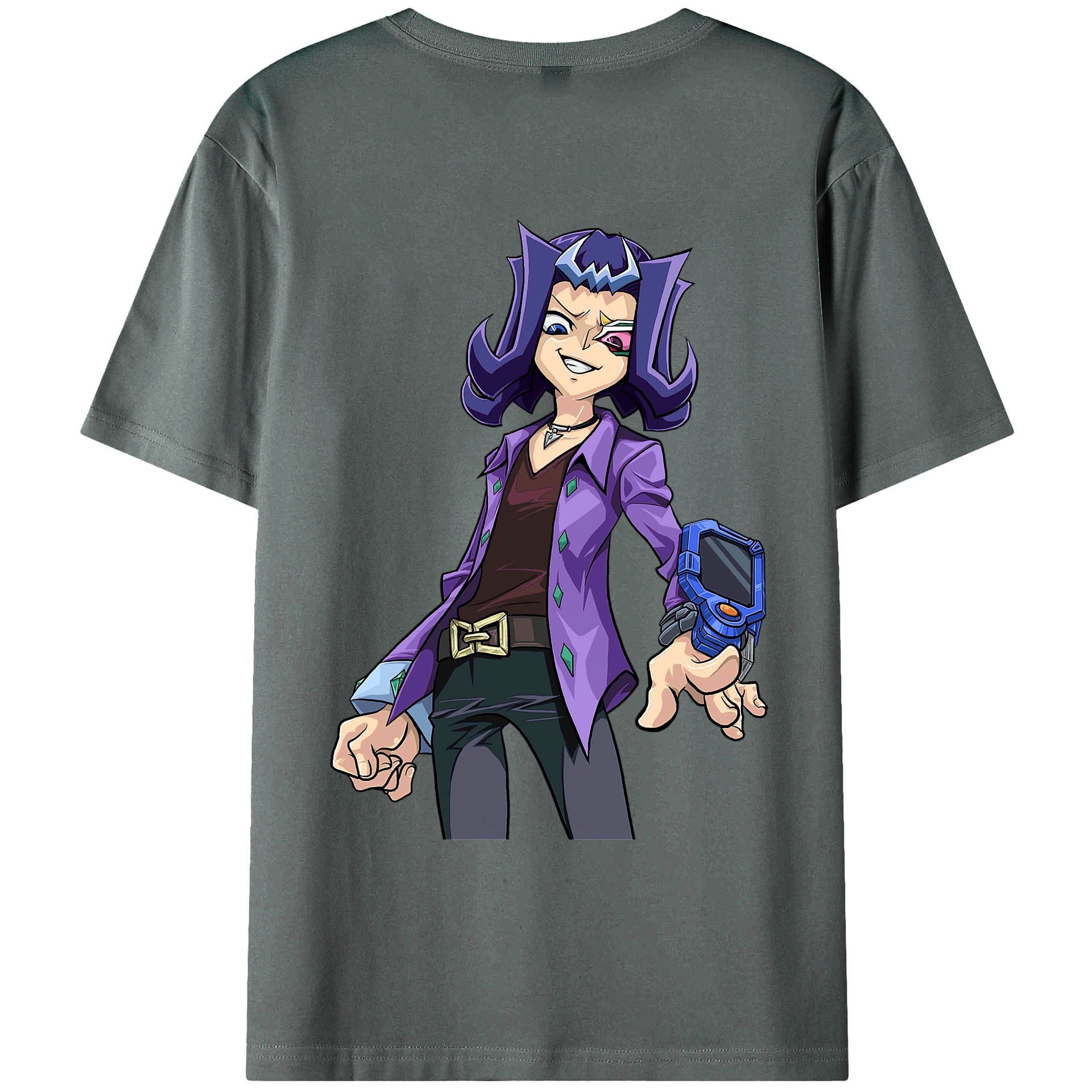 （画像用） 遊☆戯☆王 Yu-Gi-Oh! 綿100％ メンズ半袖Tシャツ（バックプリント） 通気性